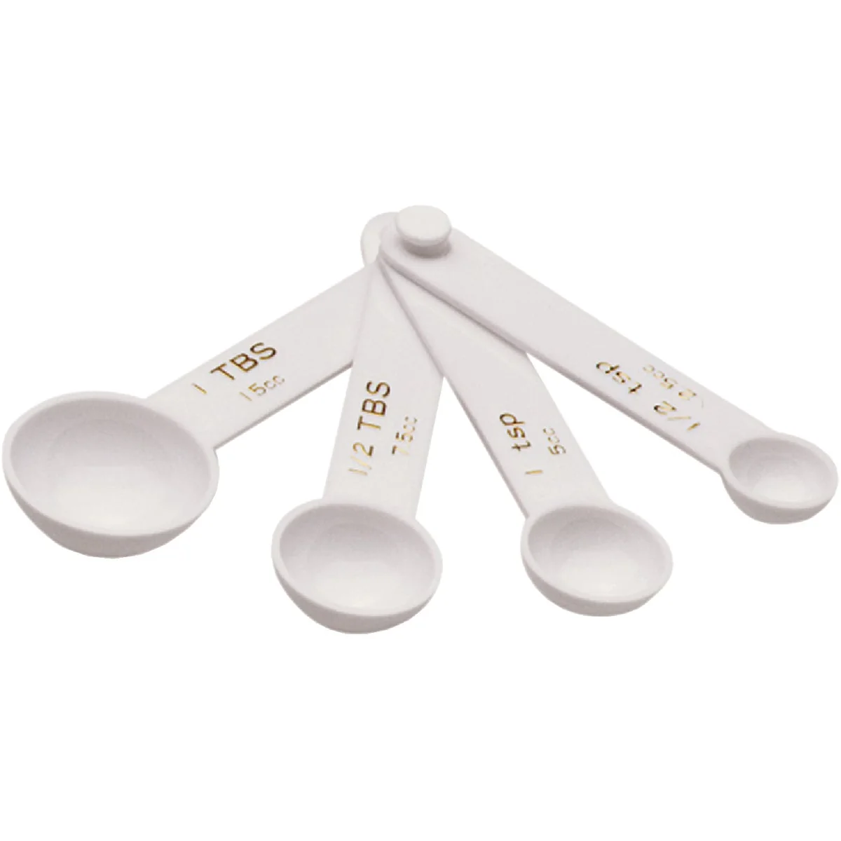 Fine Crafted Norpro White Plastic Measuring Spoons 4-Piece Sophisticated