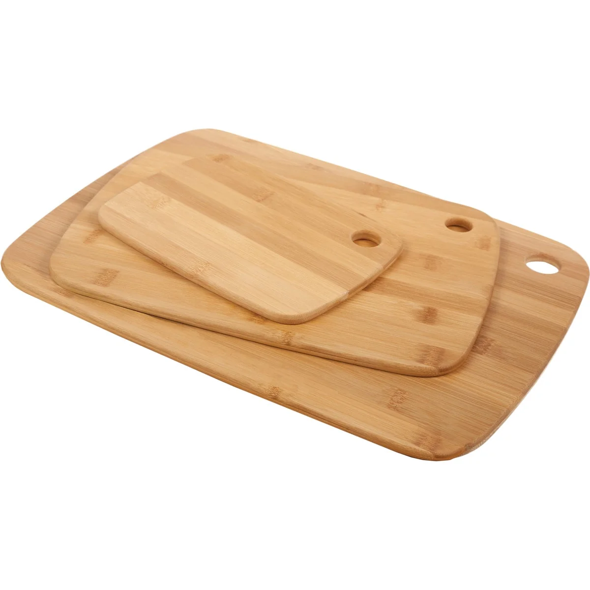 Premium Material Core Bamboo Classic Small Medium Large Natural Cutting Board 3-Pack Exceptional