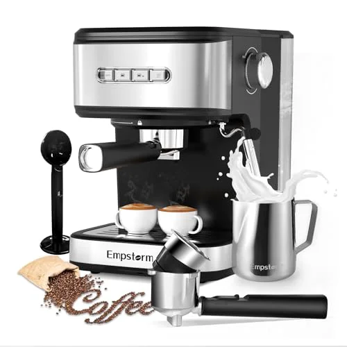 Certified 20 Bar Espresso Machine with Milk Frother Steam Top-Quality