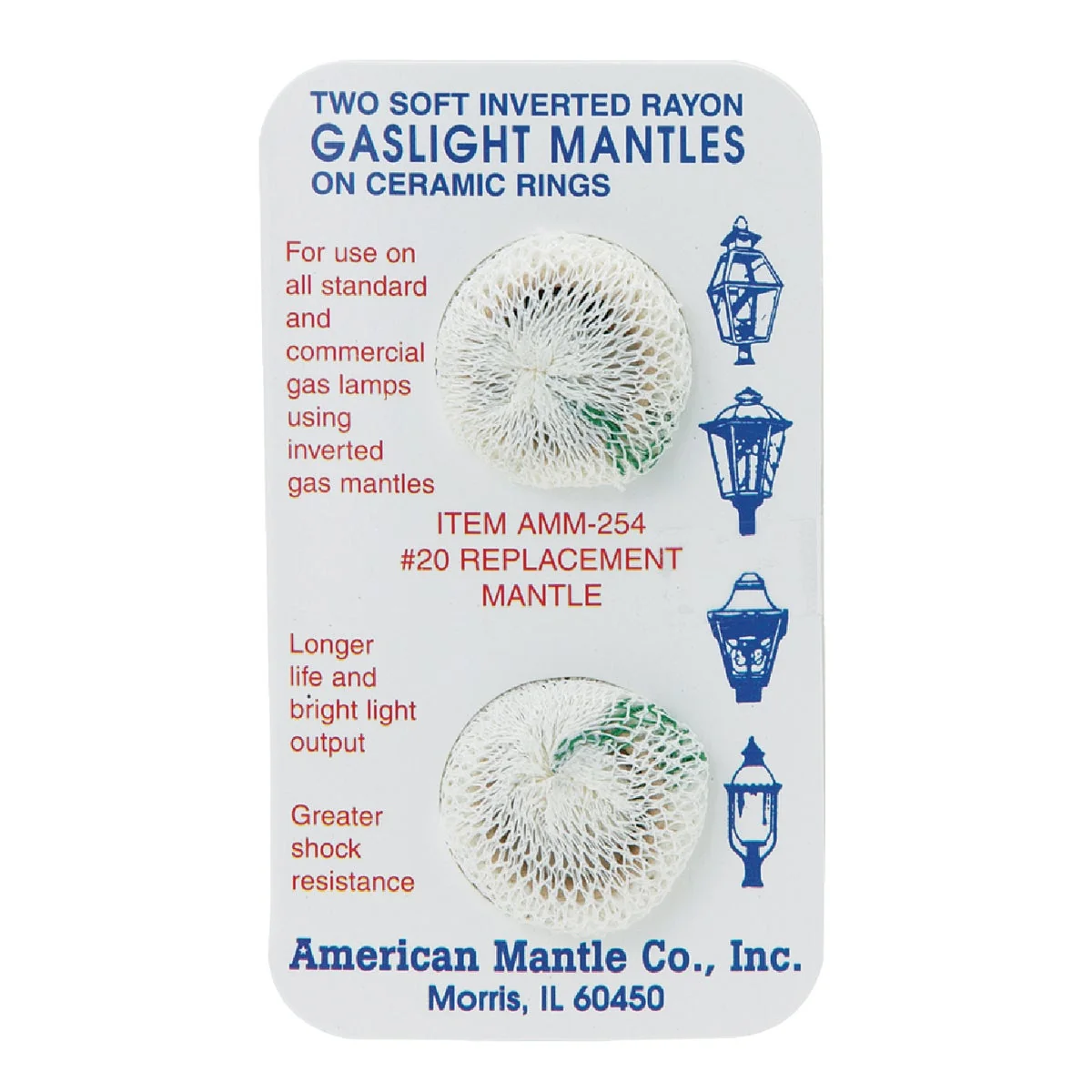 High-Performance American Mantle Soft Inverted Gas Light Mantle 2 Count Innovative