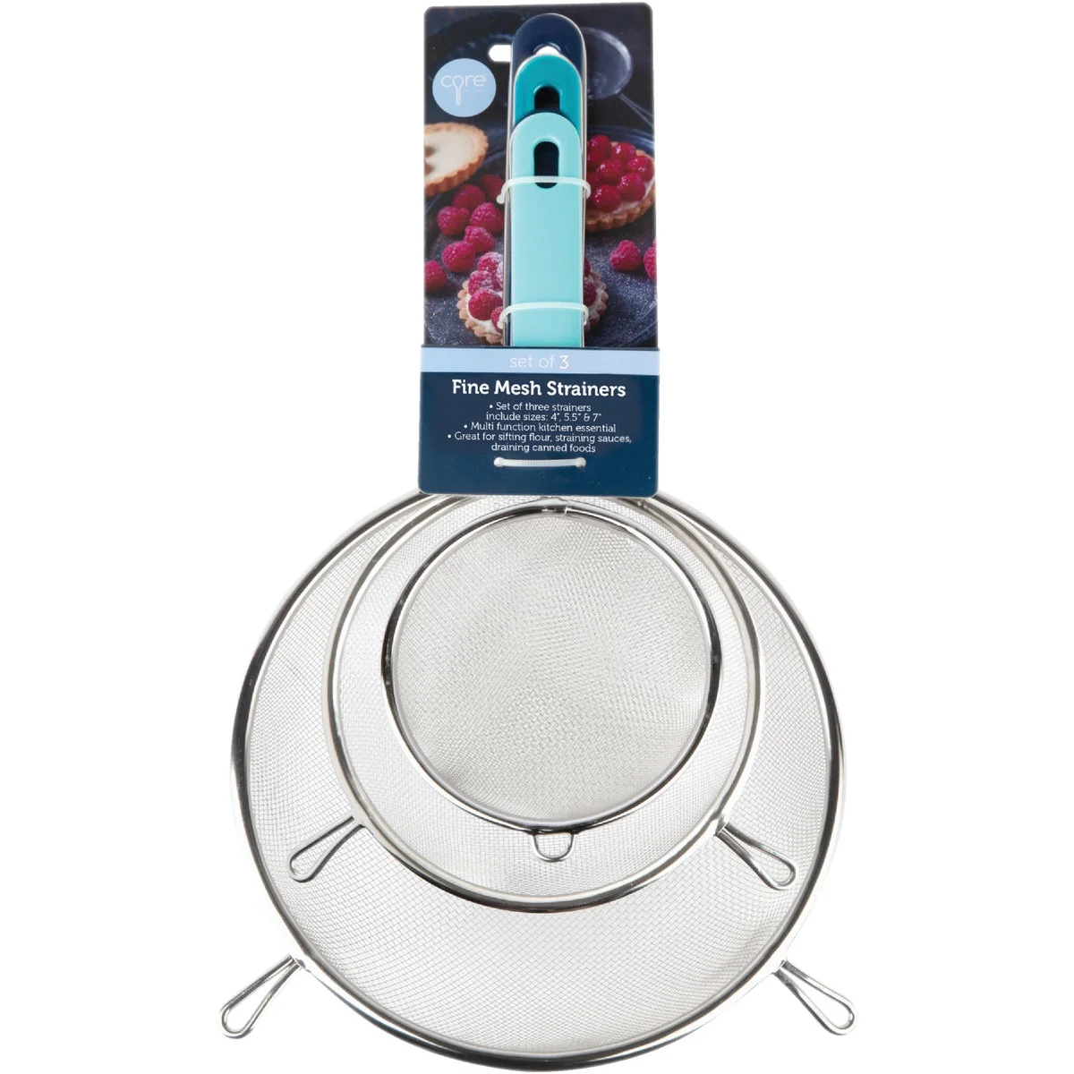 Fine Crafted Core Kitchen Everyday Strainer 3 Piece Consistent