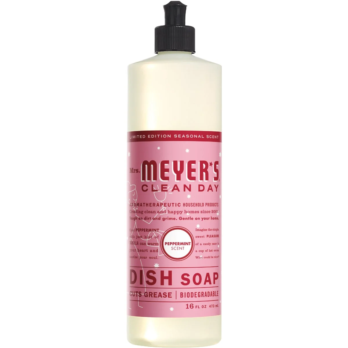 Green Mrs. Meyer's Clean Day 16 Oz. Peppermint Liquid Dish Soap Original