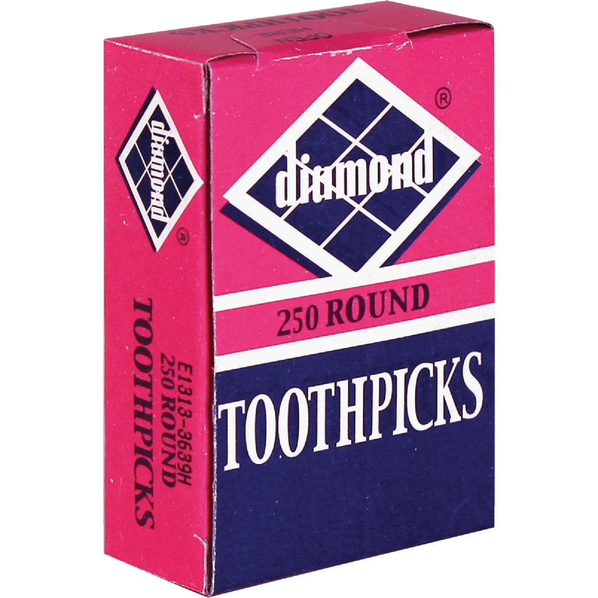 Carefully Designed Diamond Round Wood Toothpicks 250-Count Natural