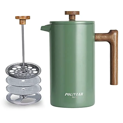Solid POLIVIAR French Press Coffee Maker Trendy