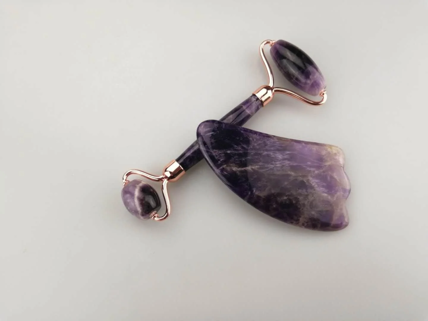 Optimized Amethyst Facial Roller Gua Sha Set Artisan