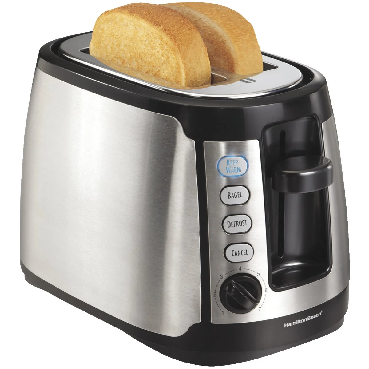 Certified Hamilton Beach 2-Slice Keep Warm Silver Toaster Refined