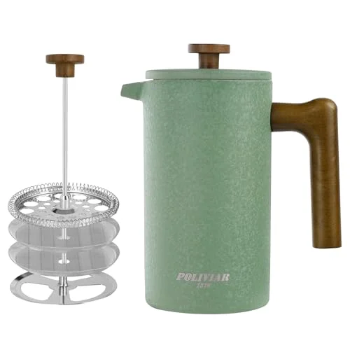 User-Friendly POLIVIAR French Press Coffee Maker Comfortable
