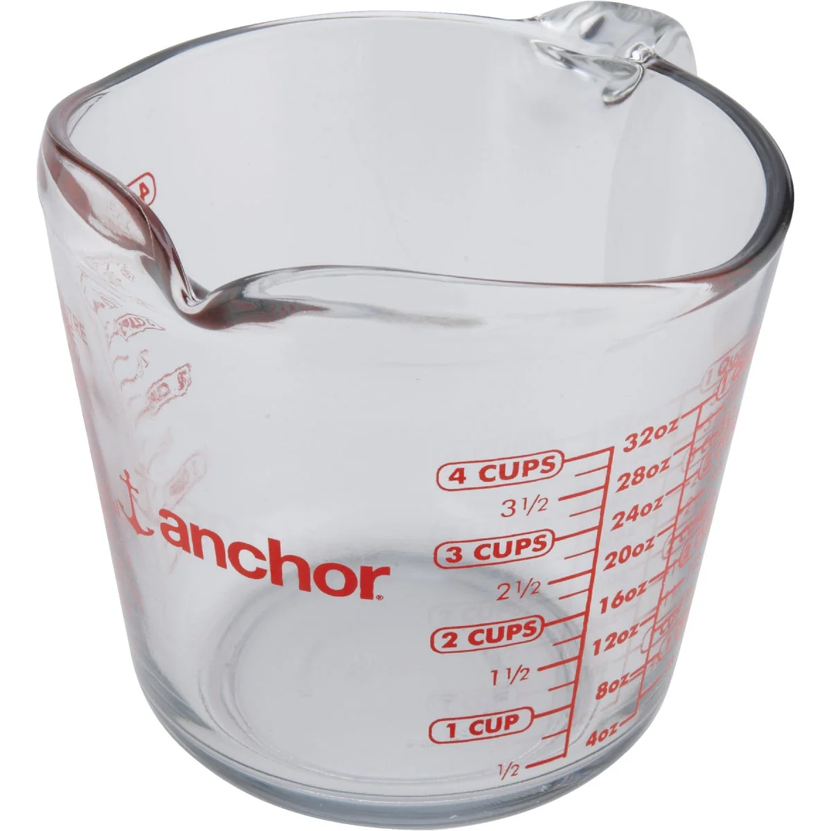 Elegant Anchor Hocking 4 Cup Clear Glass Measuring Cup Sophisticated