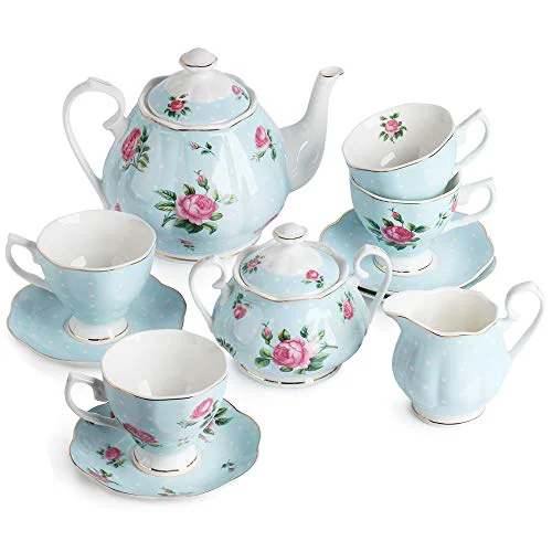 Crafted BTaT Floral Tea Sets for Adults Artisan