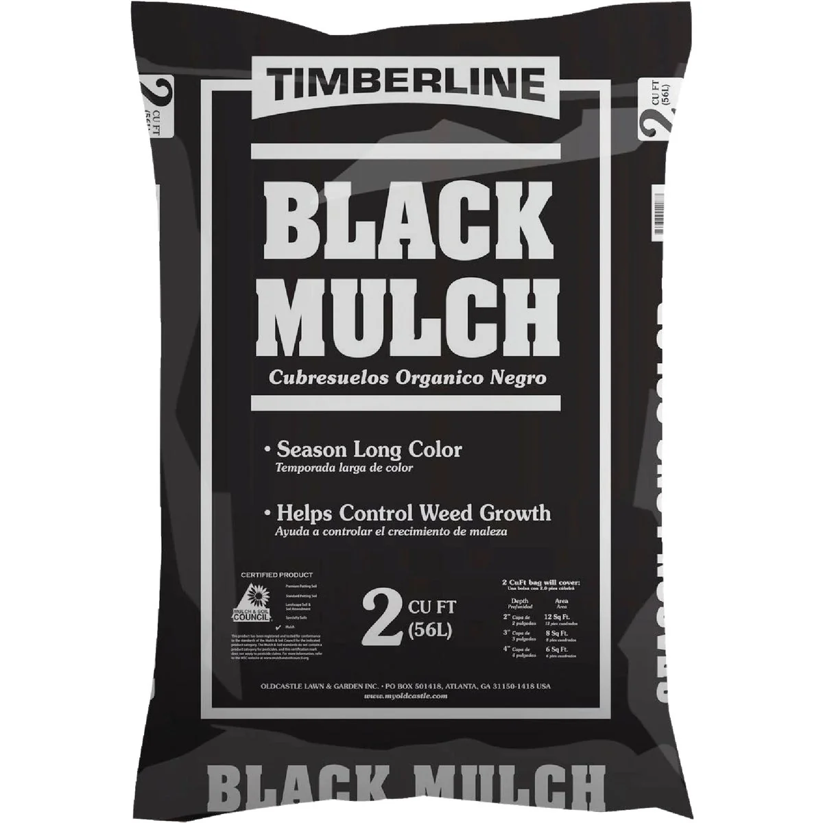 Trendy Timberline 2 Cu. Ft. Dyed Black Shredded Hardwood Mulch Elite
