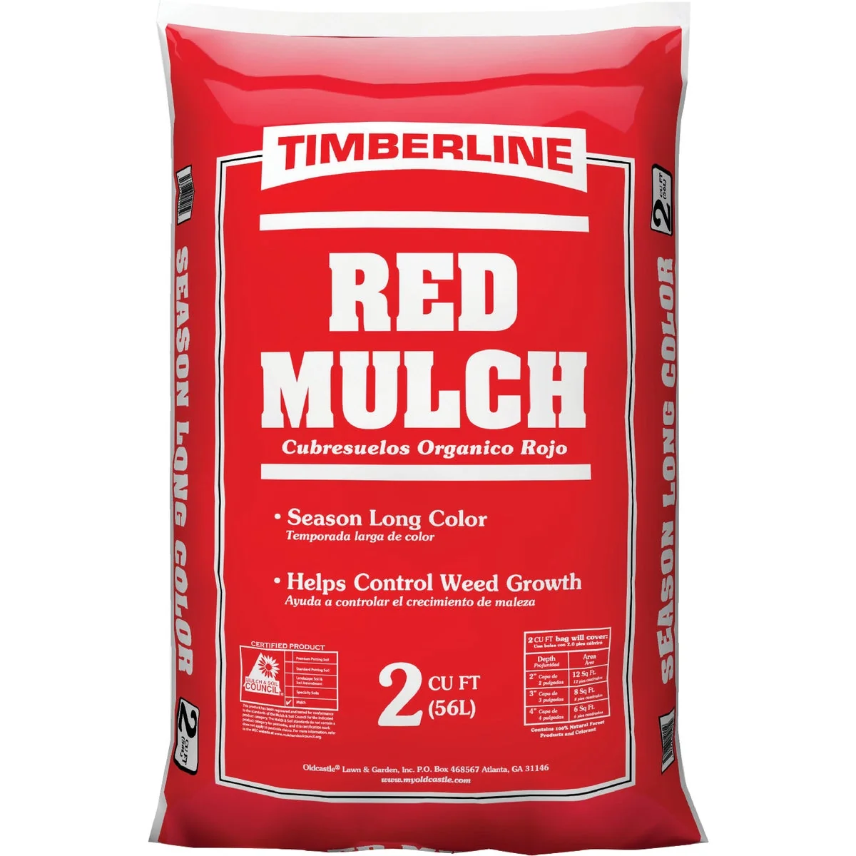 Trendy Timberline 2 Cu. Ft. Dyed Red Shredded Hardwood Mulch Official