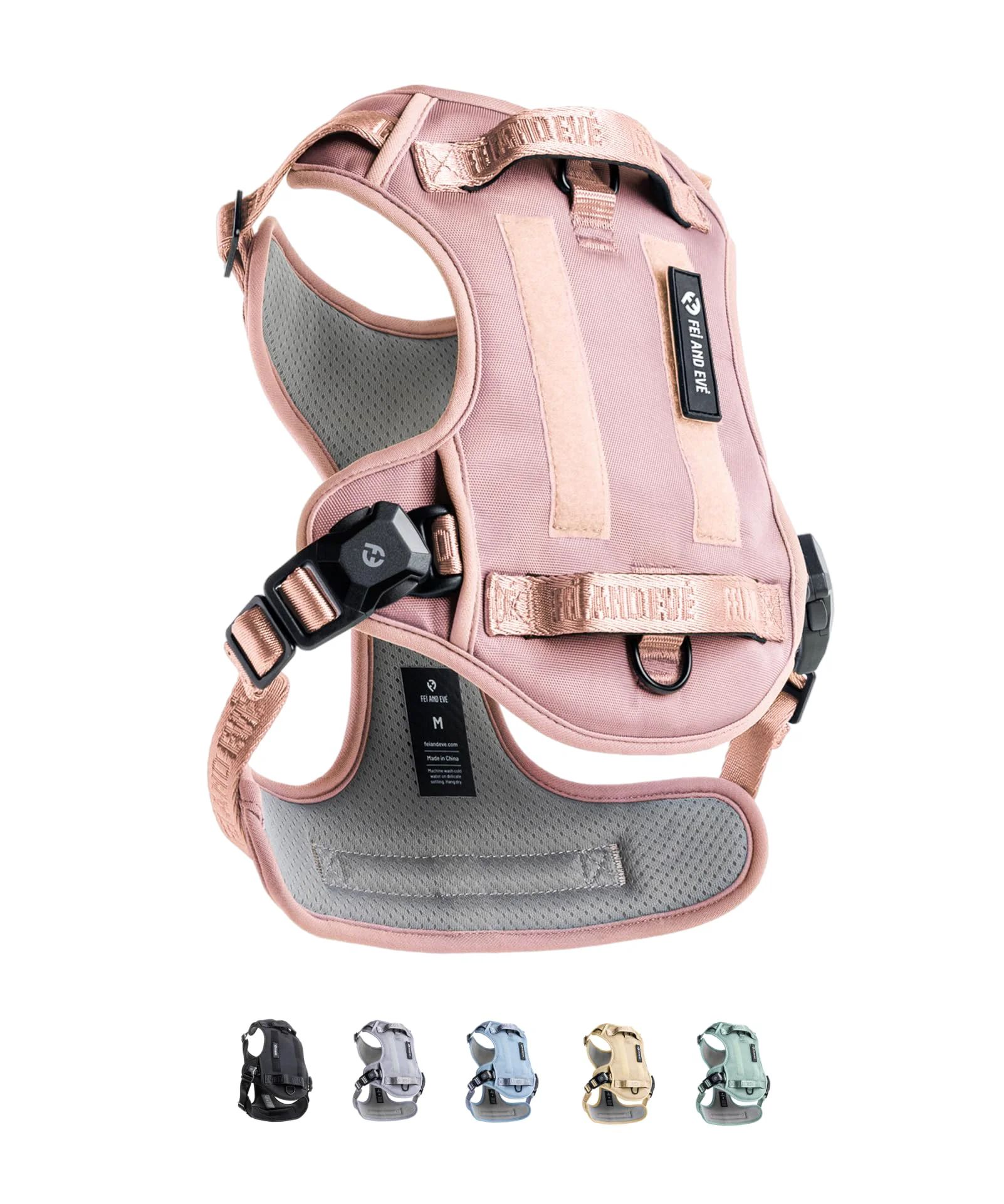 Exceptional Fei Eve MagEase Harness 2025 – Pink 3-Second Magnetic Buckles 3-Point No-Pull 900D Nylon Smooth