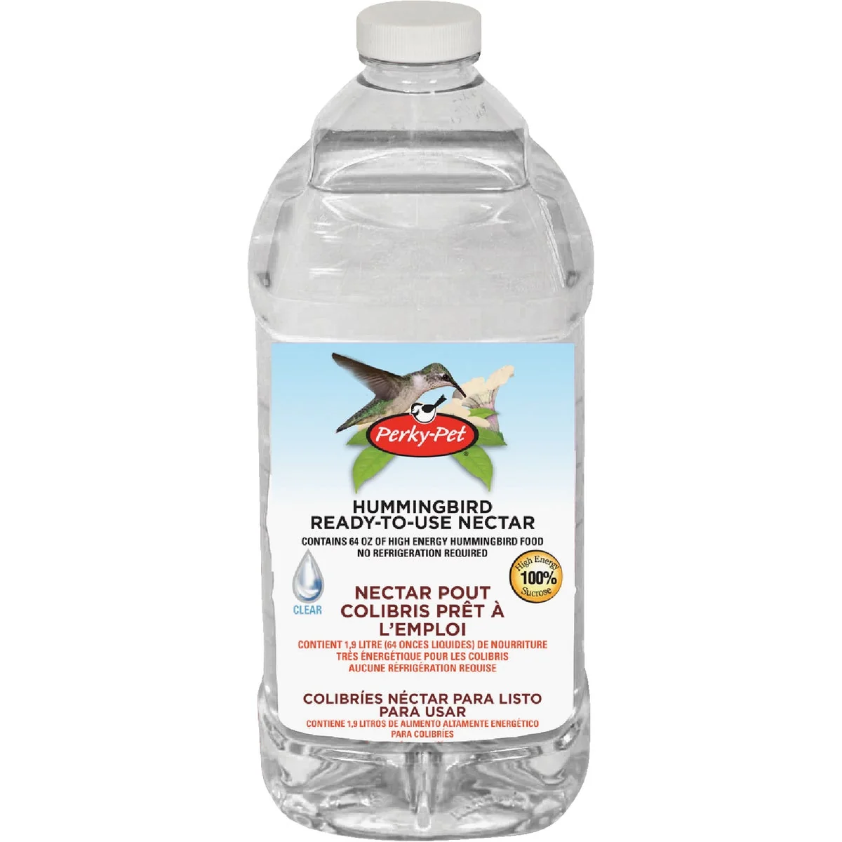 Luxury Perky-Pet 64 Oz. Clear Ready To Use Liquid Hummingbird Nectar Smooth