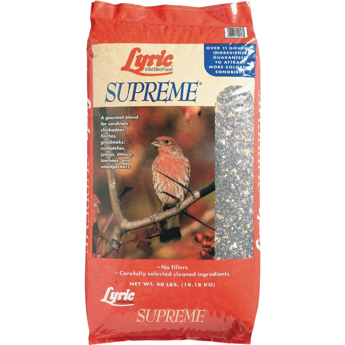 Excellent Lyric Supreme 40 Lb. Multiple Species Wild Bird Seed Soft