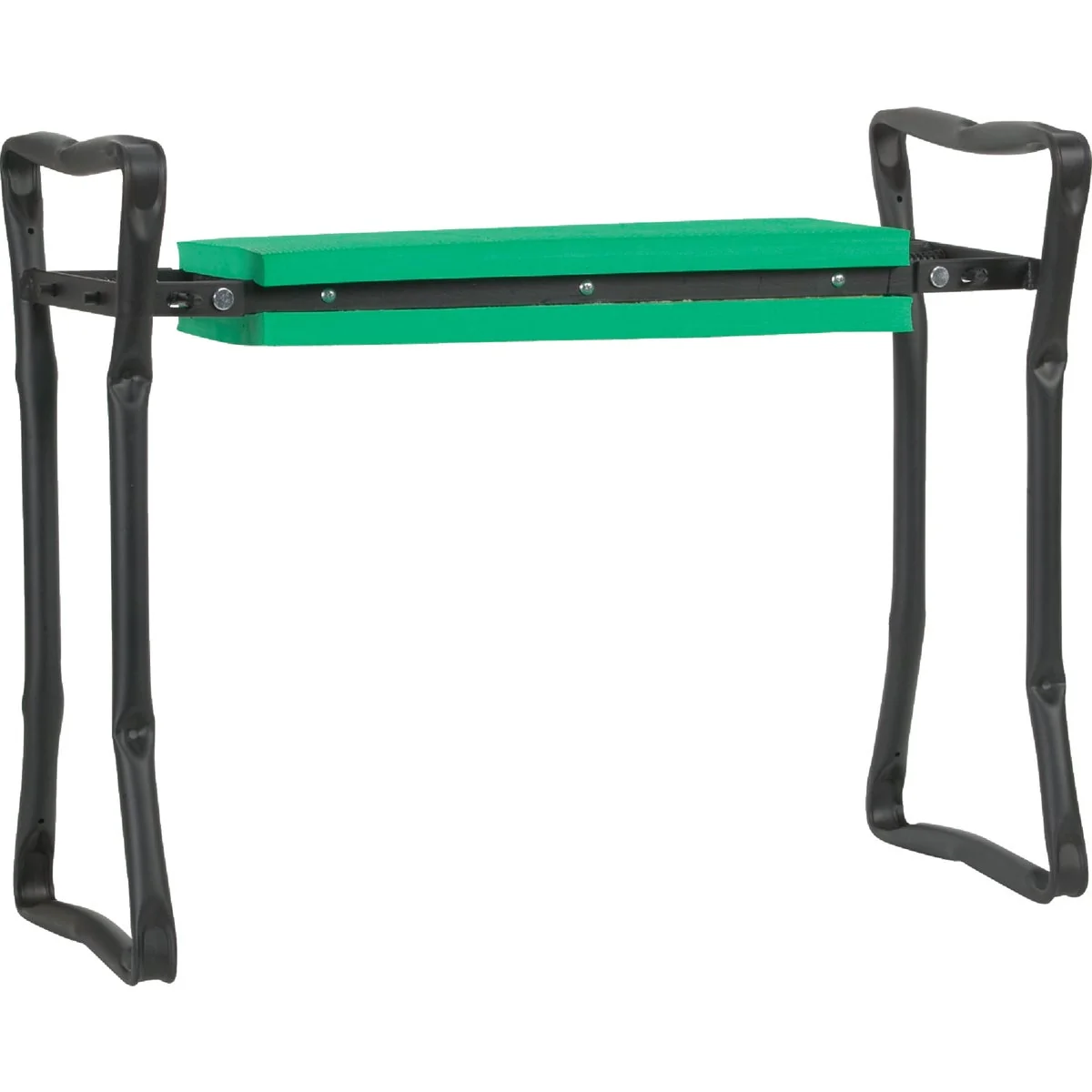 Solid Garden Green Foam Pad w Black Steel Frame Garden Kneeler Bench Flexible