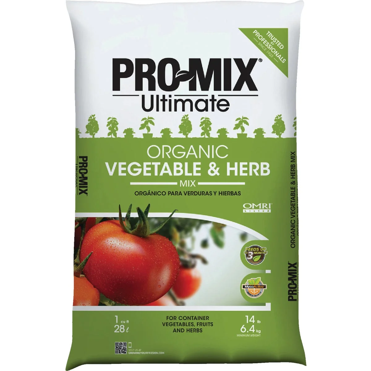High-Performance Pro-Mix 1 Cu. Ft. 14-1 2 Lb. Container Vegetables Herbs Garden Soil Traditional