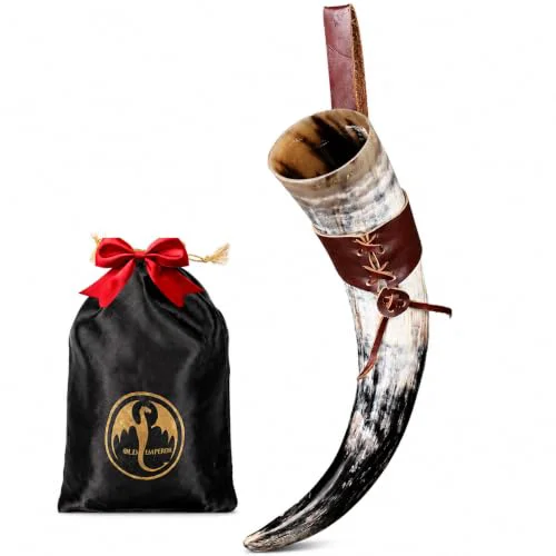 Certified OLDEMPEROR Viking Drinking Horn Powerful