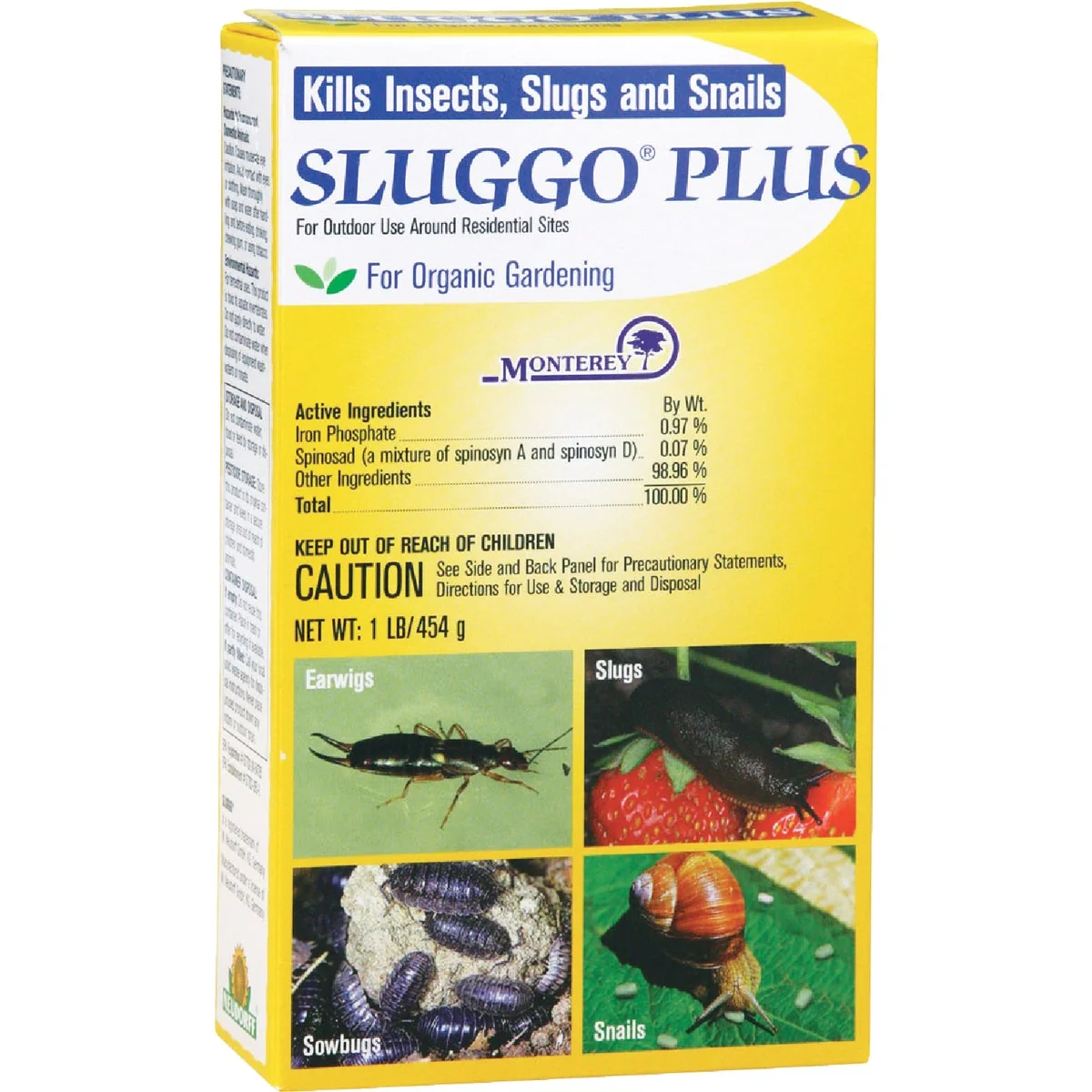 Genuine Monterey Sluggo Plus 1 Lb. Ready To Use Pellets Organic Slug Snail Killer Modern