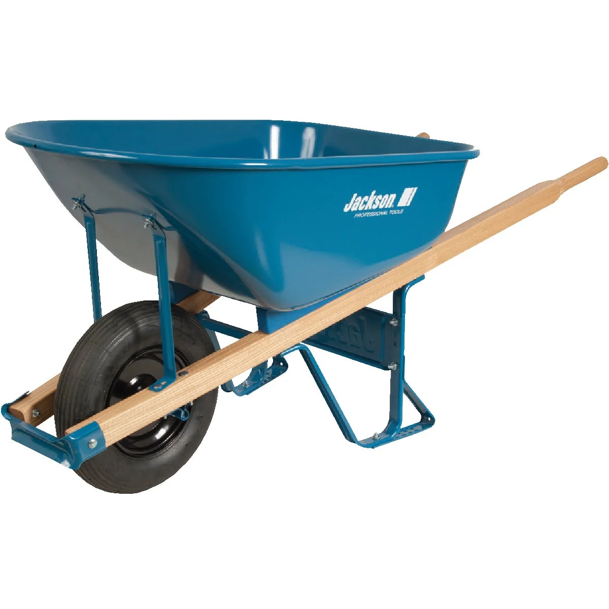 Natural Jackson 6 Cu. Ft. Steel Wheelbarrow Elite