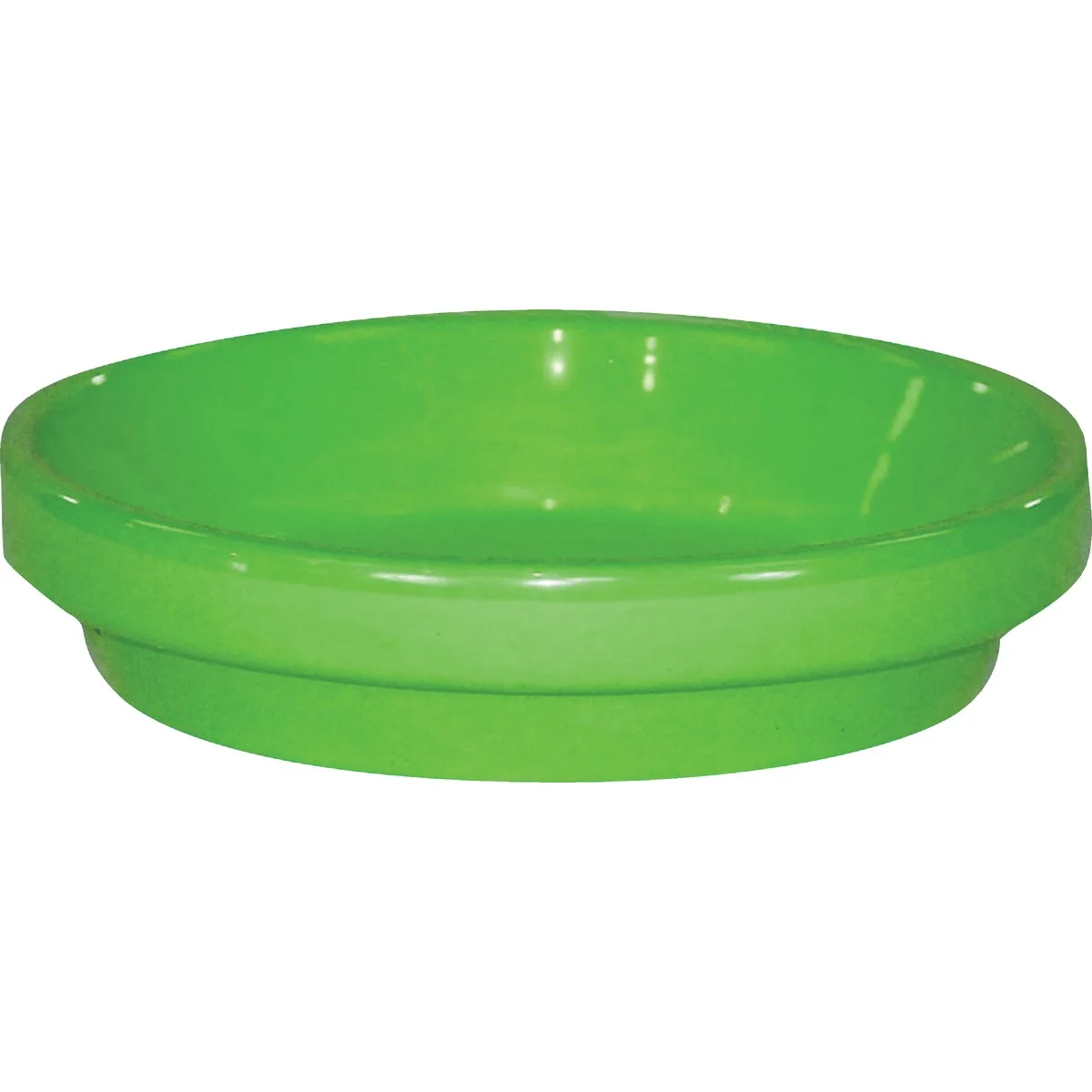 High-Grade Ceramo Spring Fever 8 In. Bright Green Clay Flower Pot Saucer Specialty