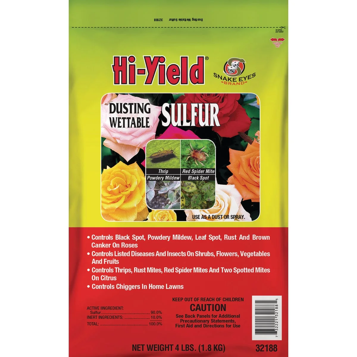 Lightweight Hi-Yield 4 Lb. Powder Concentrate Wettable Sulphur Fungicide Unique