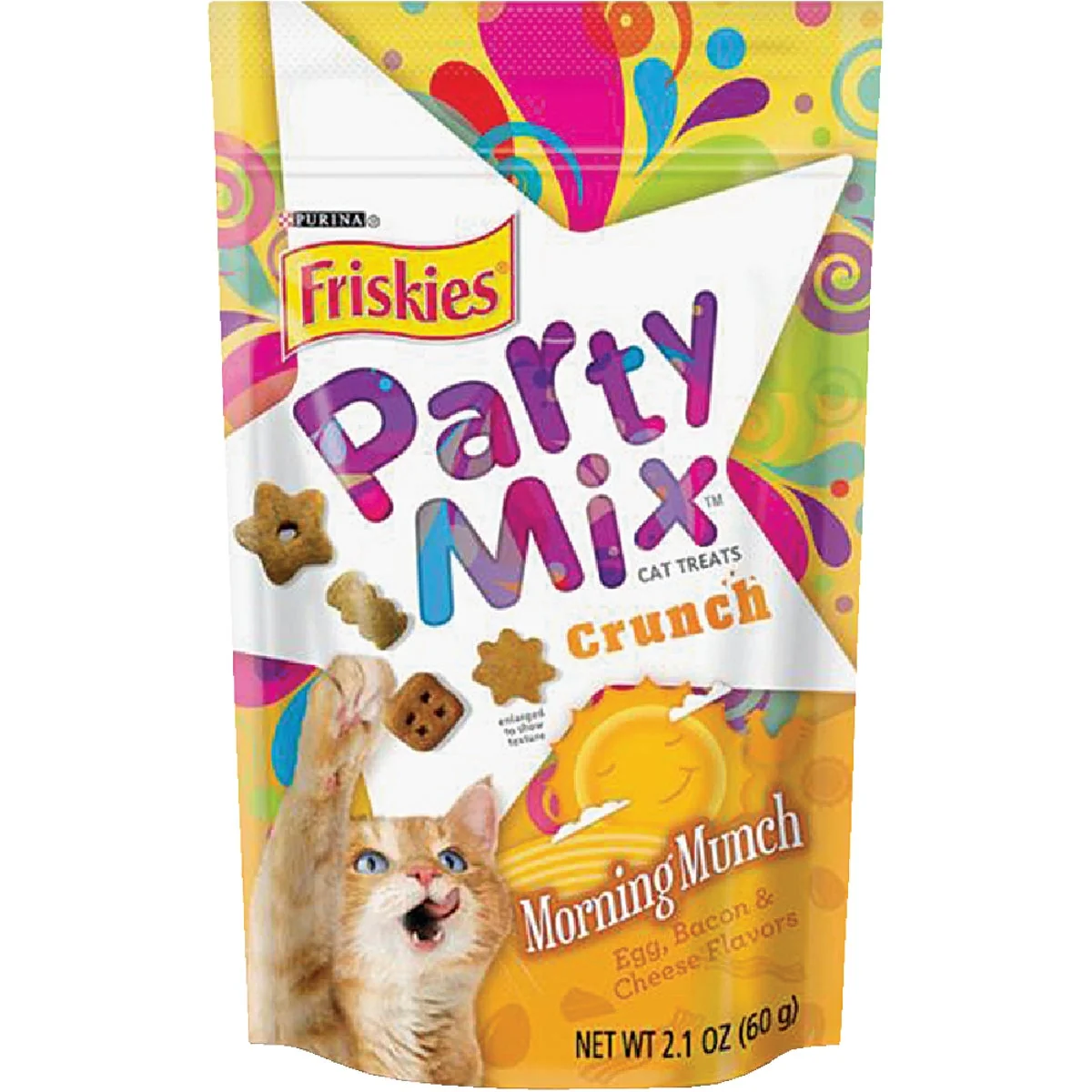 Luxury Purina Party Mix Morning Munch-Egg Bacon Cheese 2.1 Oz. Cat Treat Outstanding
