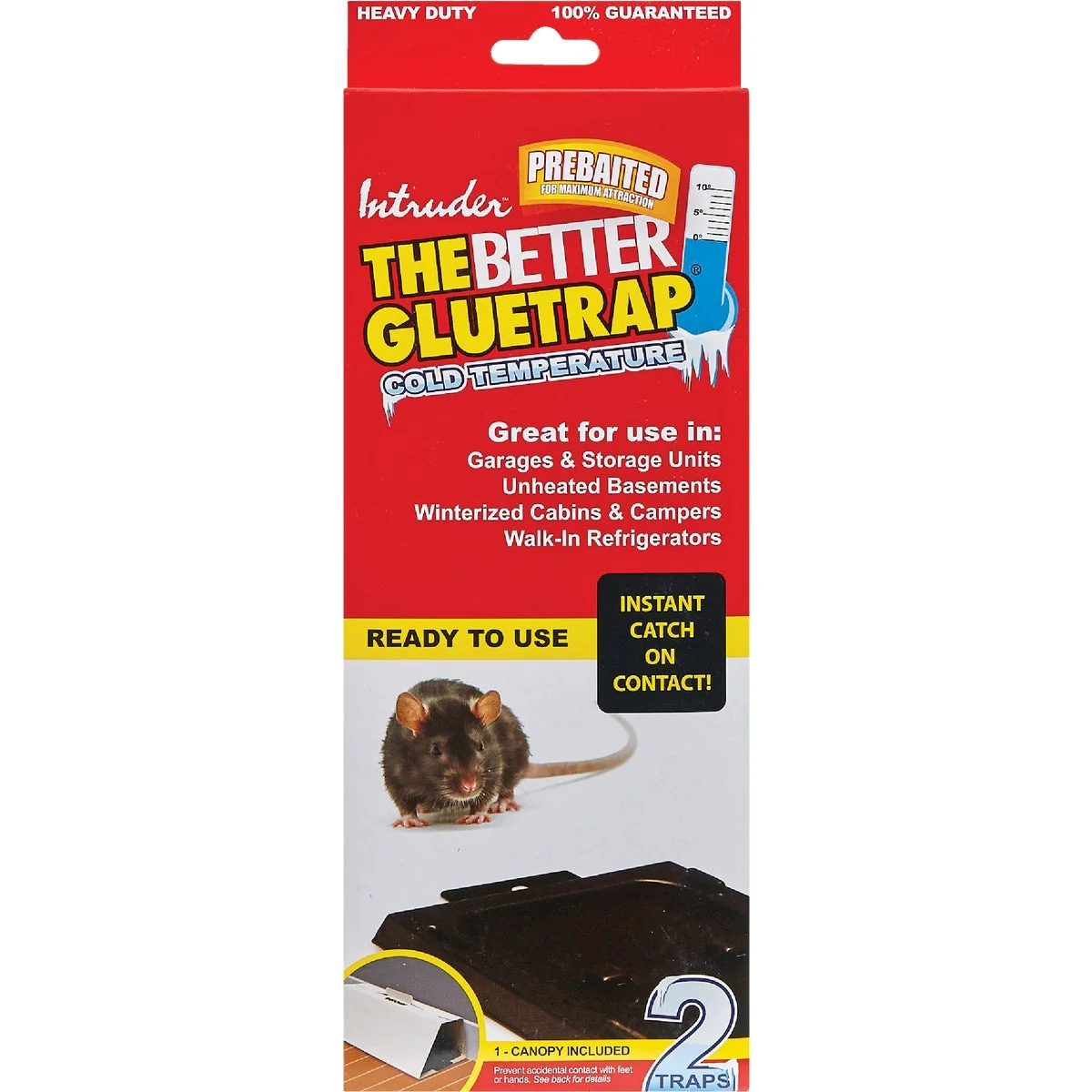 High-End Intruder The Better Glue Trap Cold Temperature Rat Trap 2-Pack Versatile