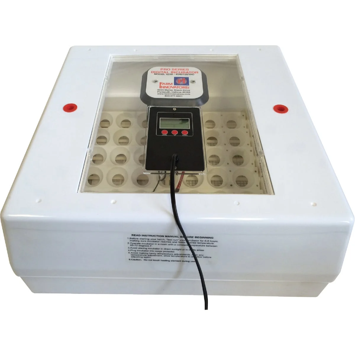 High-Performance Farm Innovators Pro Series 42-Egg Capacity 40W Incubator Responsible