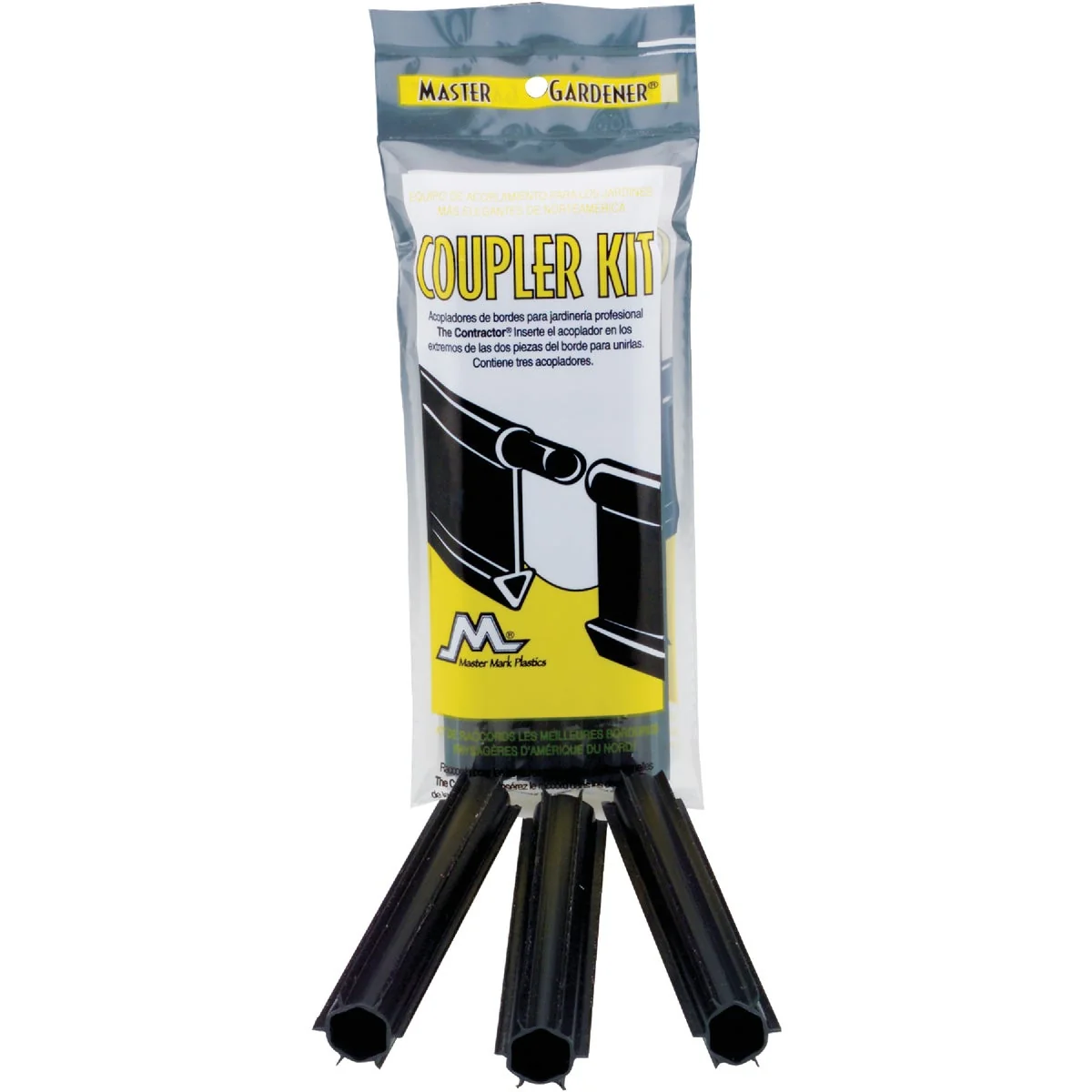Proven Master Mark Master Gardener Straight Black Plastic Contractor Lawn Edging Coupler 3-Pack Versatile