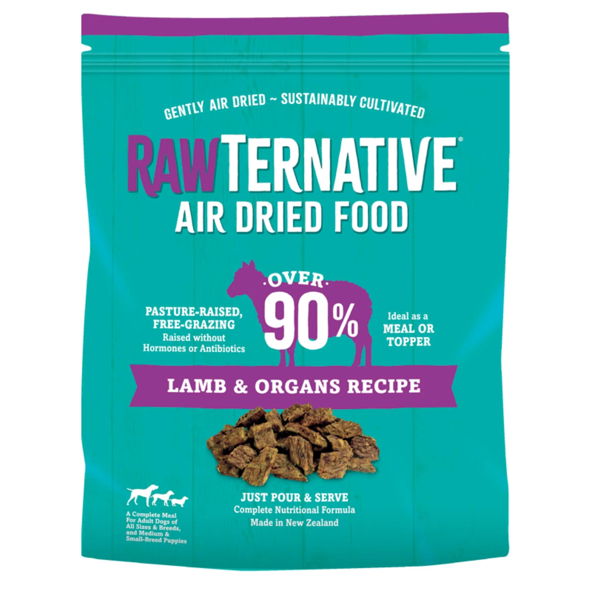 Traditional Grandma Mae's RawTernative Air Dried Dog Food Lamb VisaMastercardMaestroApple PayDiscoverShop Pay Easy-to-Use
