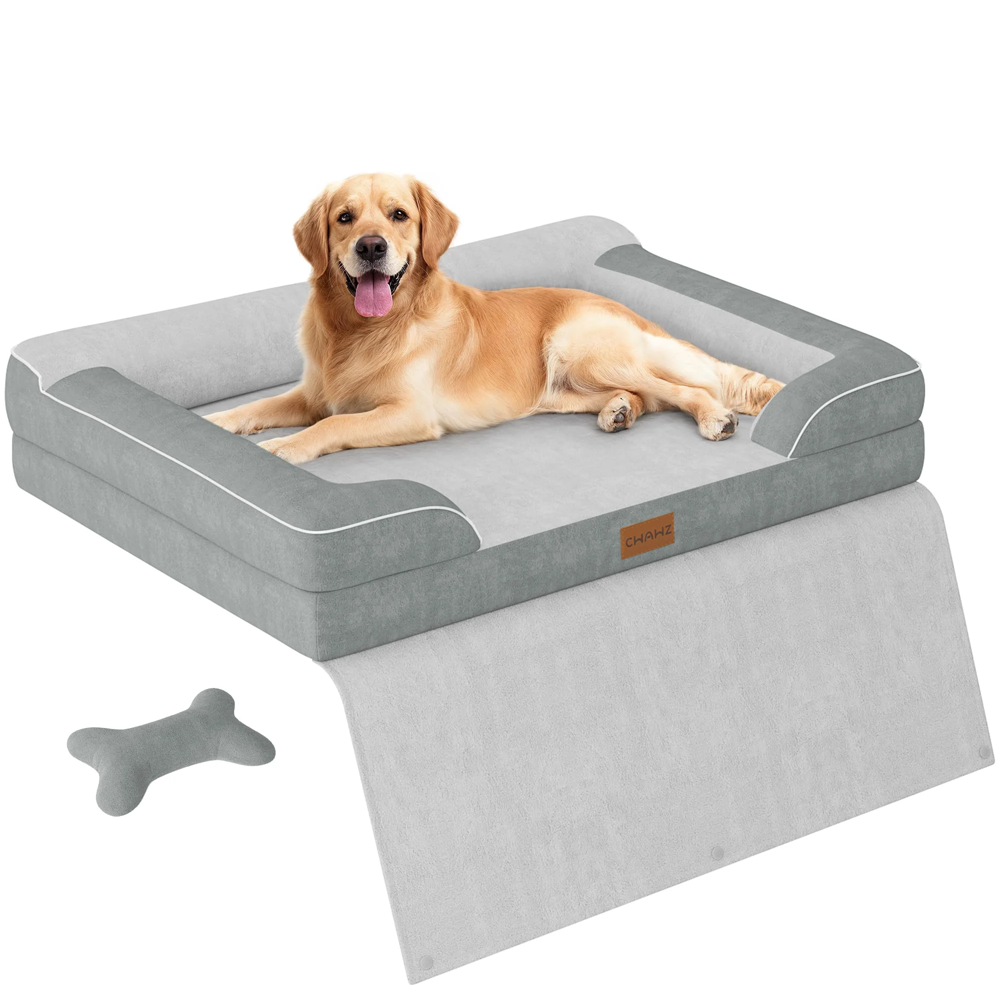 Enhanced CWAWZ Extra Large Dog Bed – Orthopedic Cooling Gel Memory Foam Waterproof 42-Inch Dutch Velvet Carefully Designed