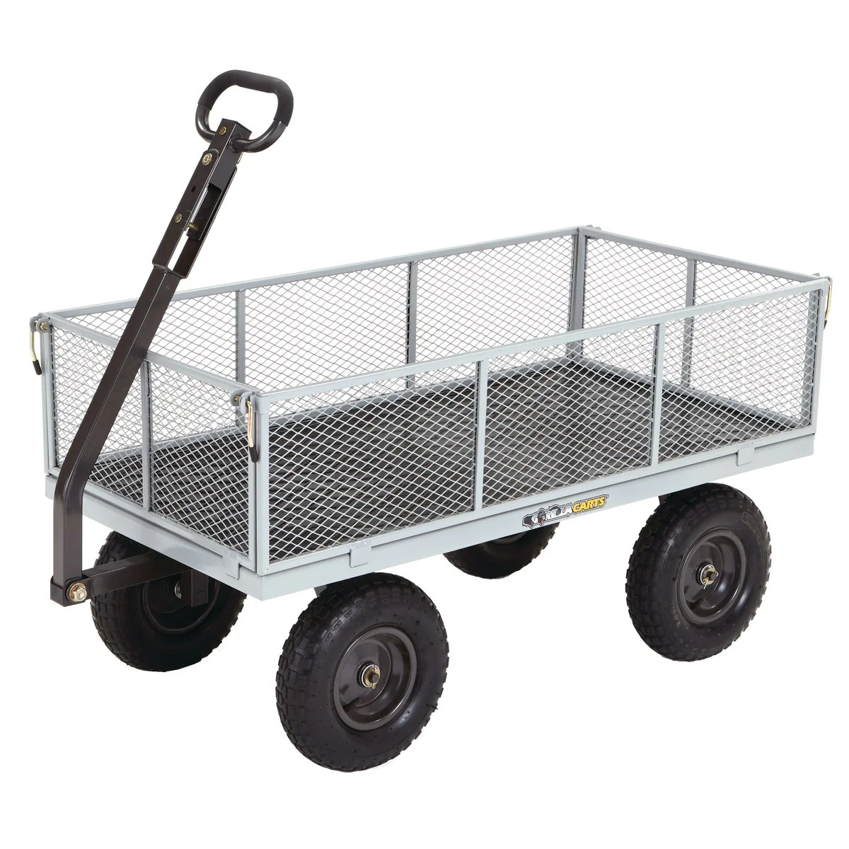 High-End Gorilla Carts 6 Cu. Ft. 1000 Lb. Steel Tow-Behind Garden Cart Elegant