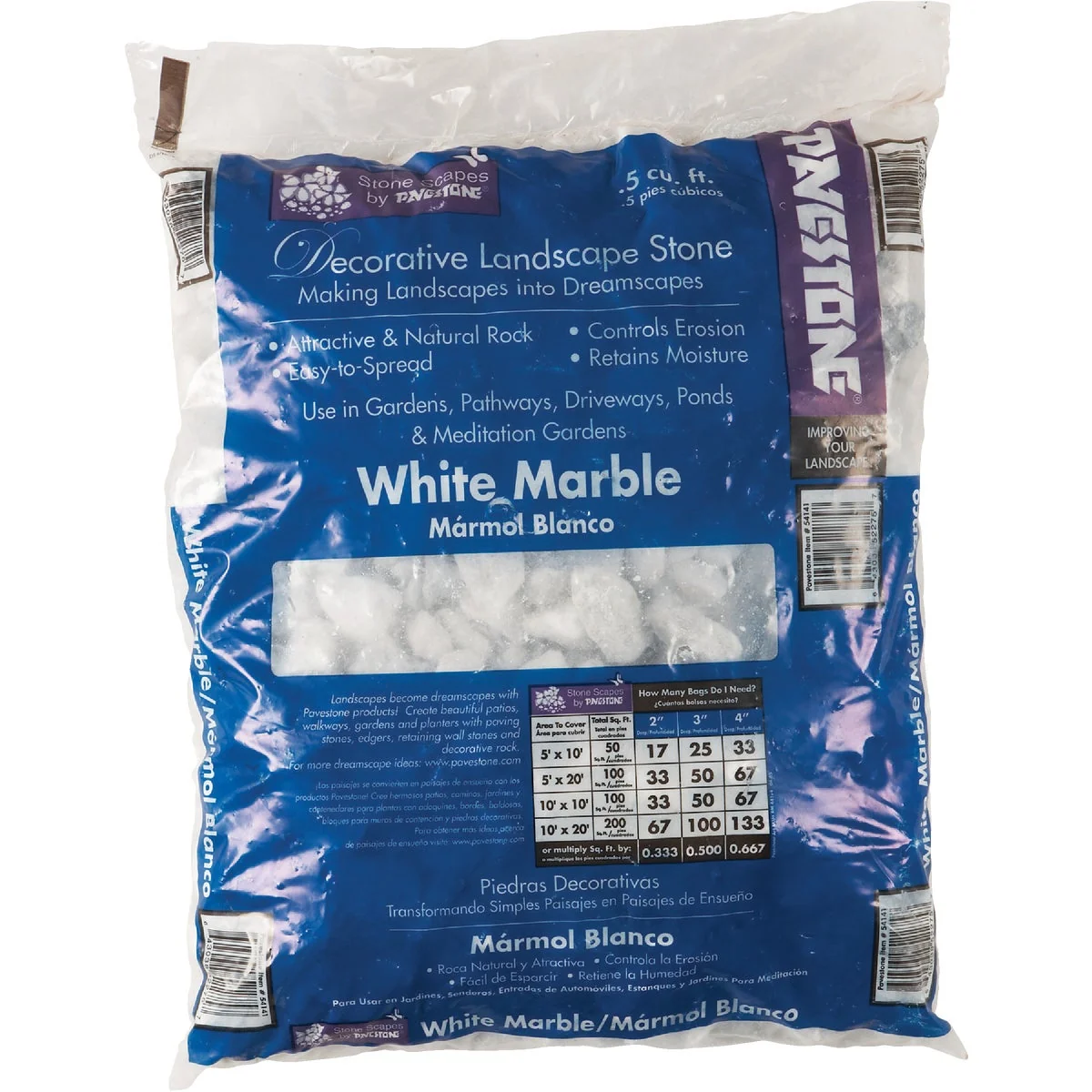 Expertly Made Pavestone 0.5 Cu. Ft. Decorative Landscape White Rock Long-Lasting