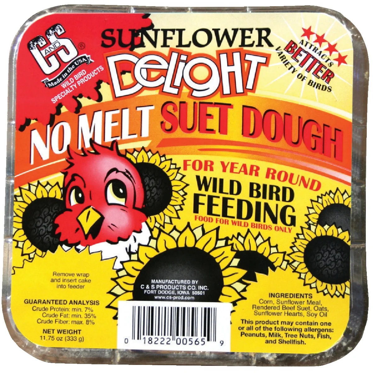 Prestigious C S 11-3 4 Oz. Sunflower Delight Suet Dough Verified