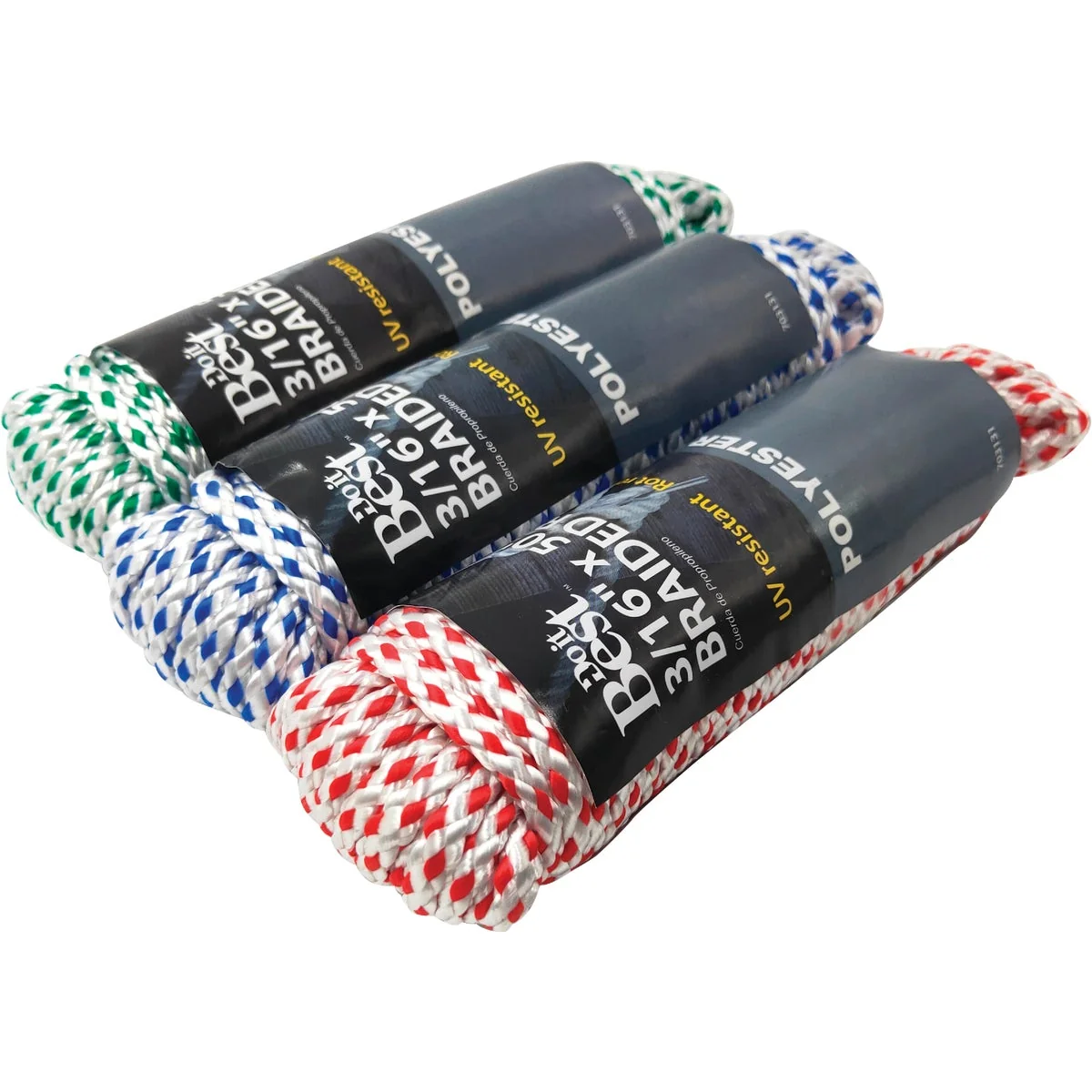 Eco-Friendly Do it 3 16 In. x 50 Ft. Assorted Colors Diamond Braided Polyester Packaged Rope Specialty