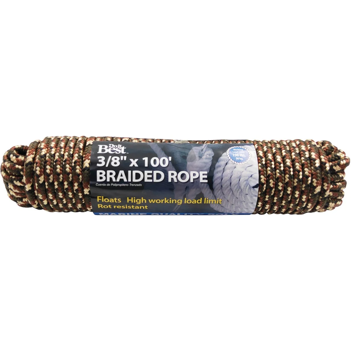Efficient Do it 3 8 In. x 100 Ft. Camouflage Diamond Braided Polypropylene Packaged Rope Secure