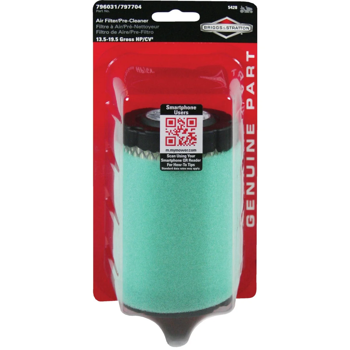 Optimized Briggs Stratton 13.5 To 27 HP Paper Engine Air Filter with Pre-Cleaner Proven