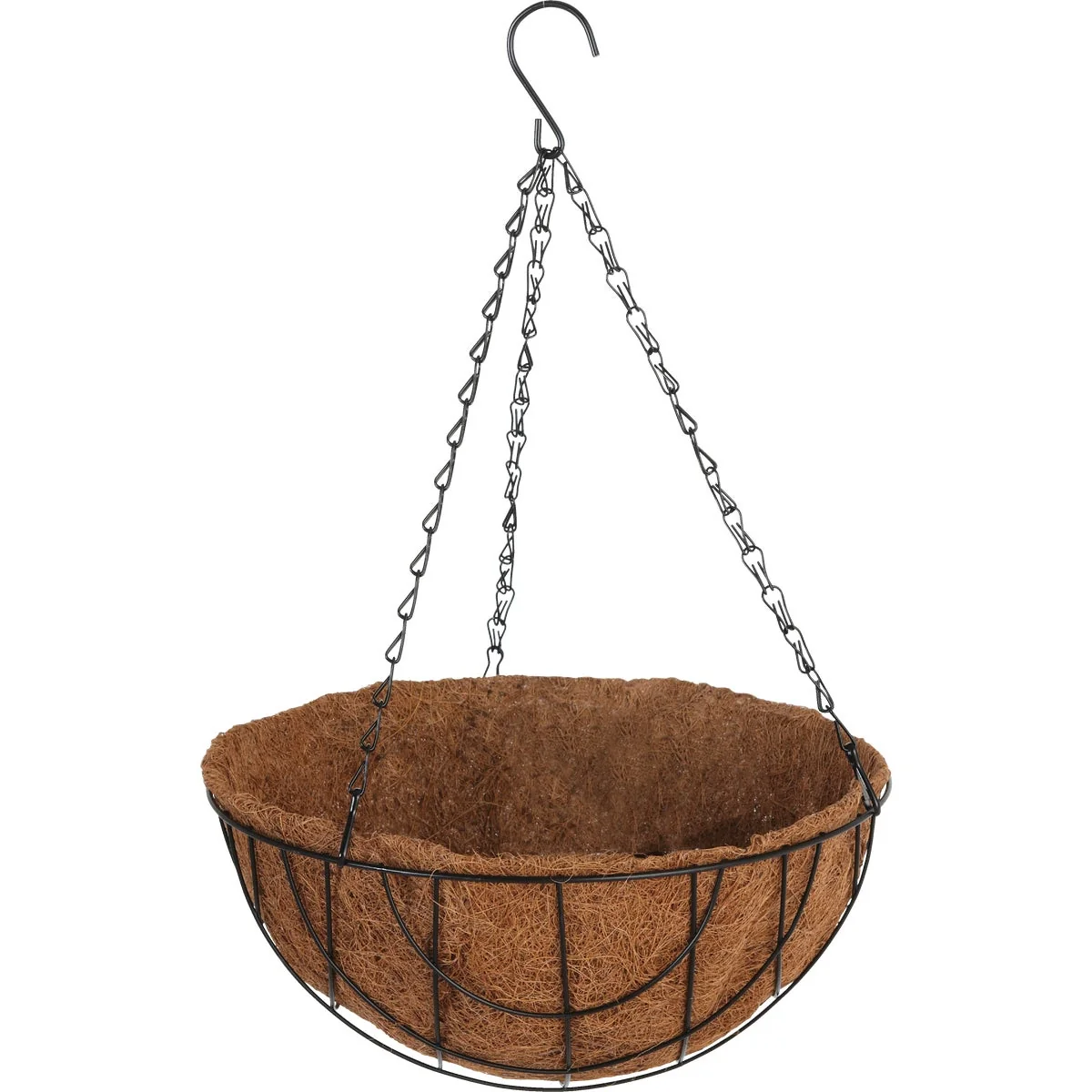 Innovative Garden 12 In. Steel Rod Black Powder Coat Hanging Plant Basket Top-Quality