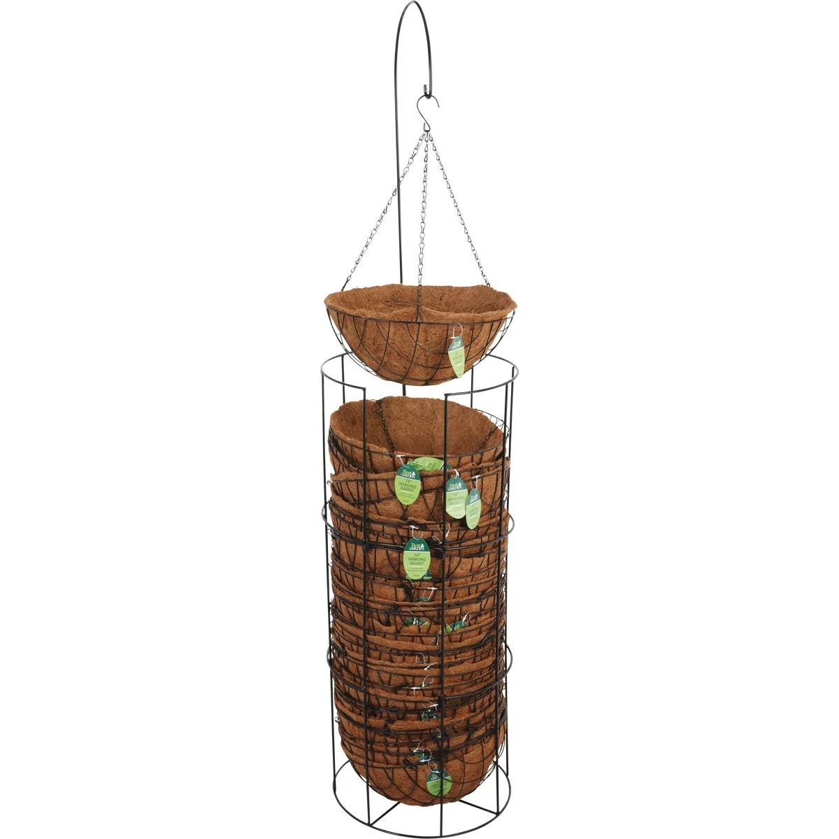 Original Design Garden 14 In. Steel Rod Black Powder Coat Hanging Plant Basket Exceptional