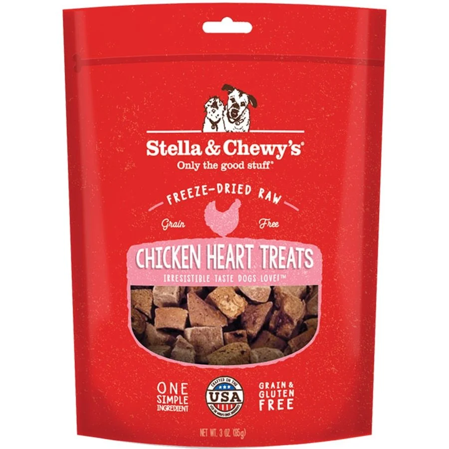 Next-Generation Stella Chewy's ze-Dried Raw Dog Treats Chicken Heart 3-oz High-Grade