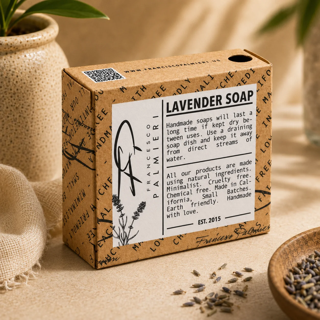 Sophisticated SOAP BAR - LAVENDER Pure
