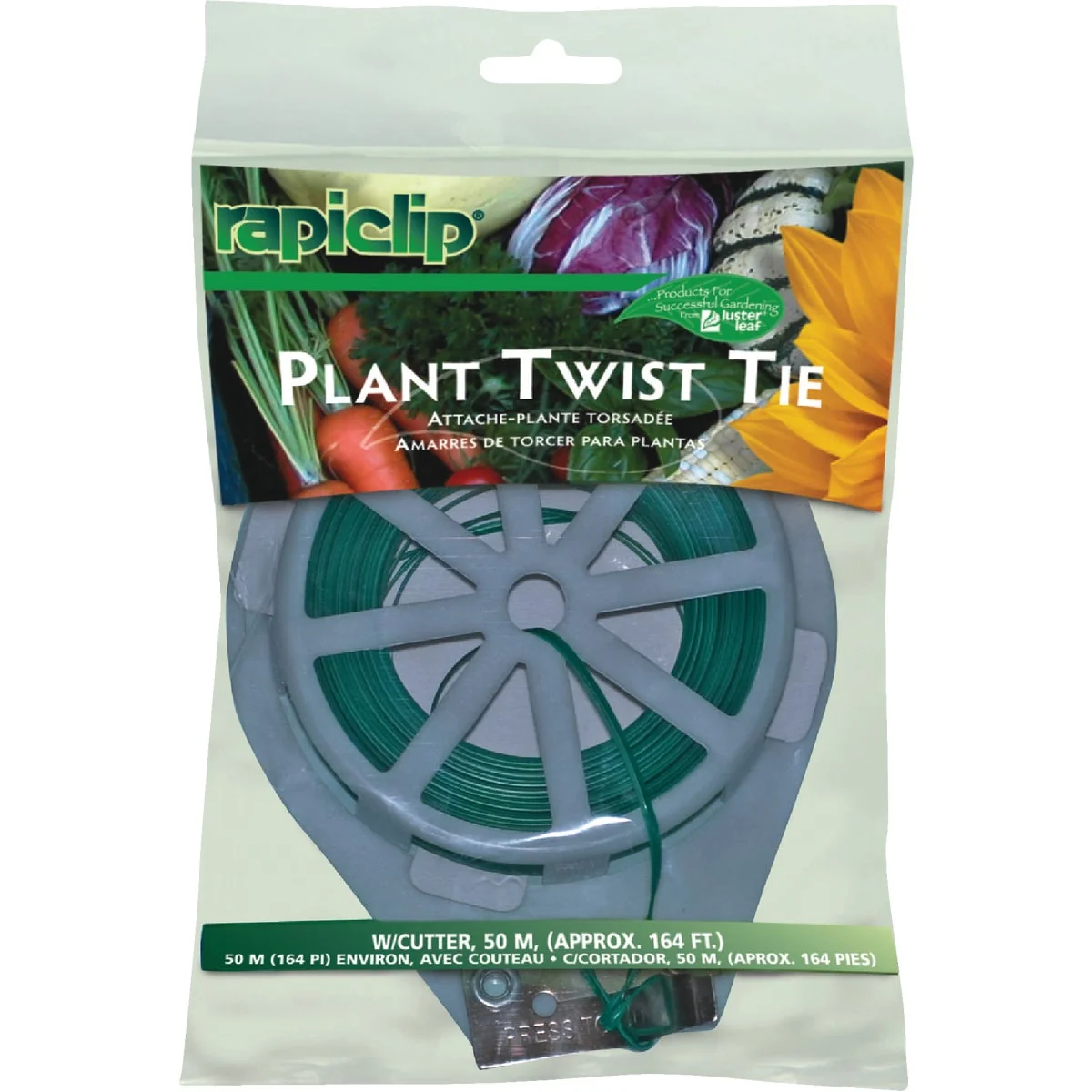 Innovative Rapiclip 164 Ft. Green Plastic Coated Galvanized Wire Twist Tie Durable