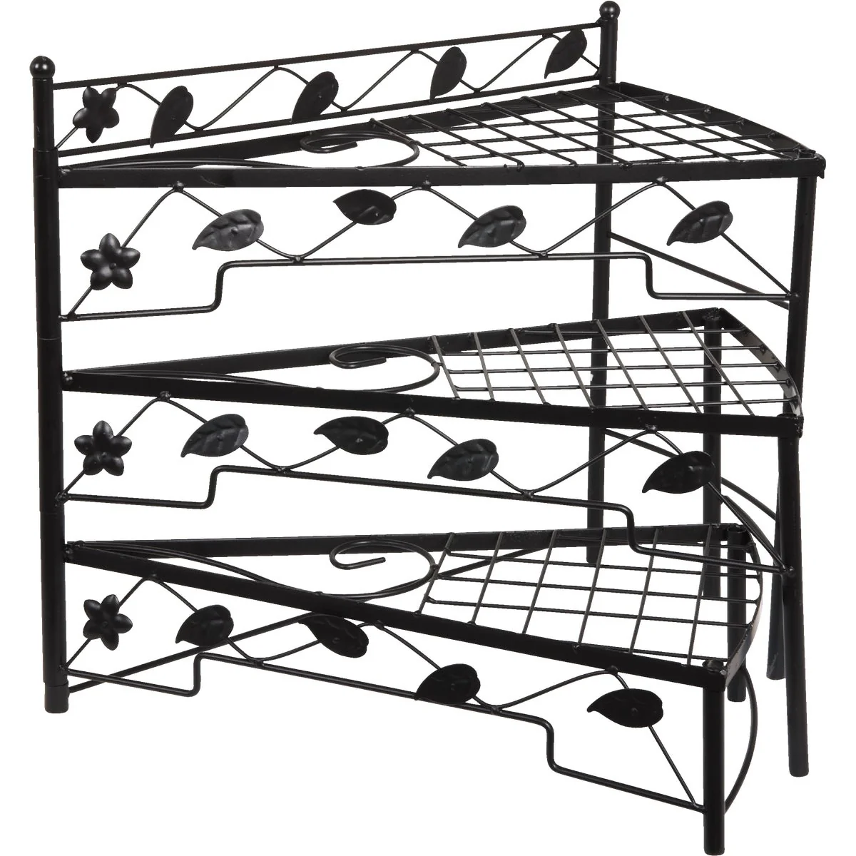 Efficient Garden Black Steel 17 In. H. Adjustable Plant Stand Original