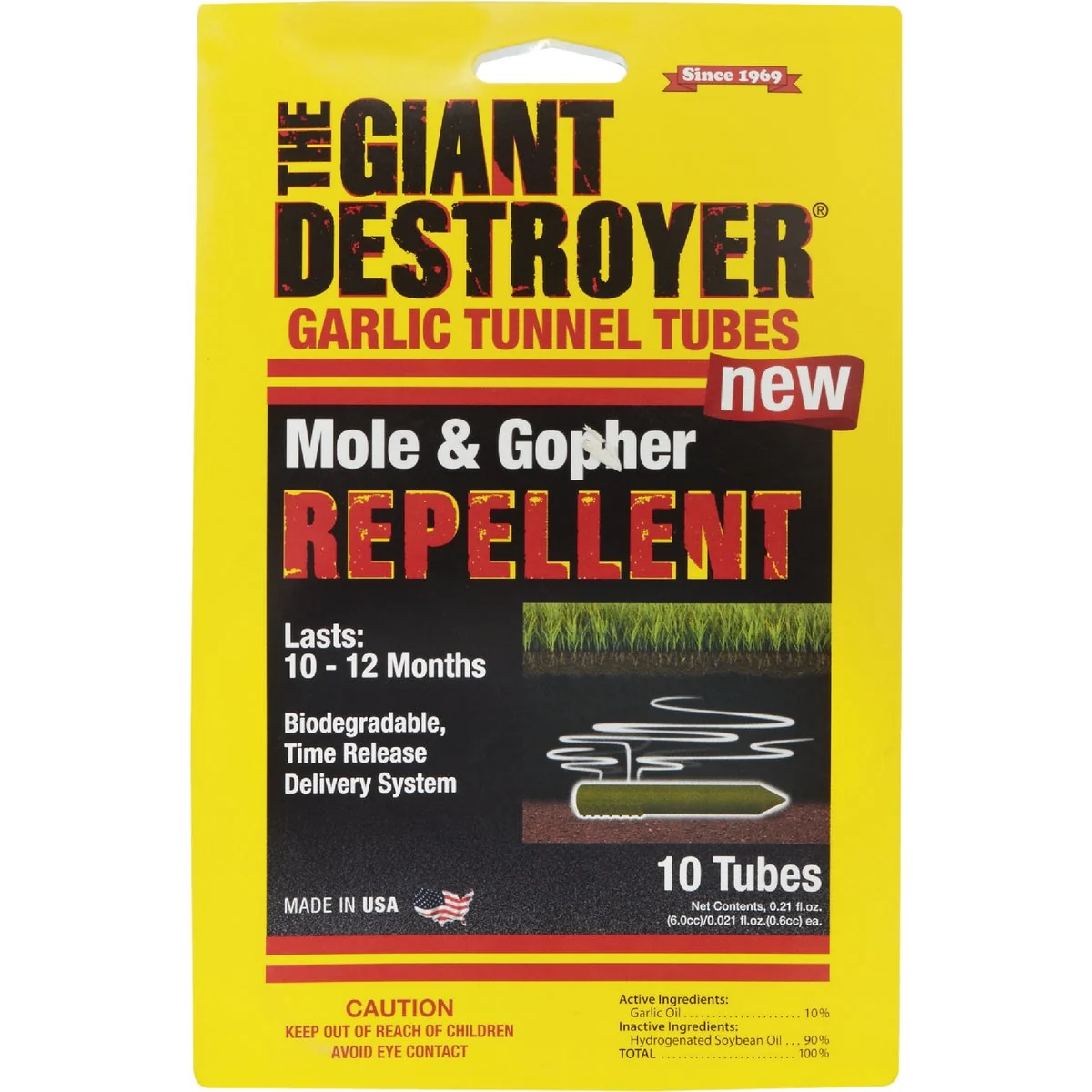 Secure The Giant Destroyer 2.1 Oz. Concentrate Organic Mole Gopher Repellent 10-Pack Consistent