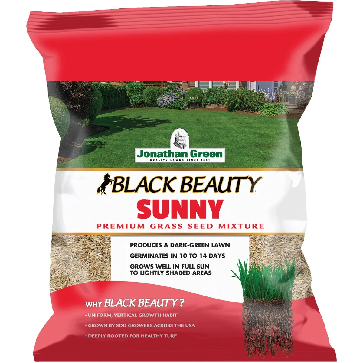 High-Quality Jonathan Green Black Beauty 3 Lb. 1275 Sq. Ft. Coverage Full Sun Grass Seed Responsible
