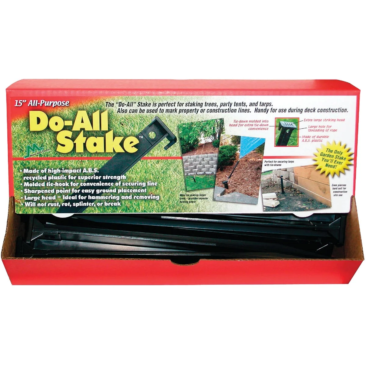 Relaxed Master Mark Do-All 15 In. Black Plastic Tree and Plant Stake Fine Crafted