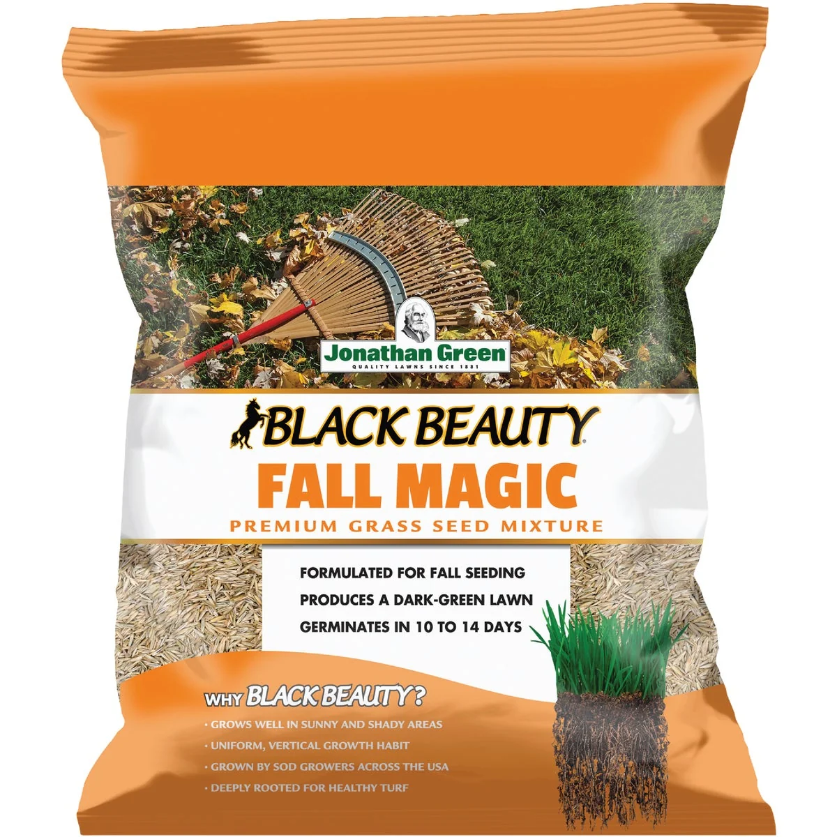 Top-Quality Jonathan Green Black Beauty 7 Lb. 1750 Sq. Ft. Coverage Sun Shade Grass Seed Selected