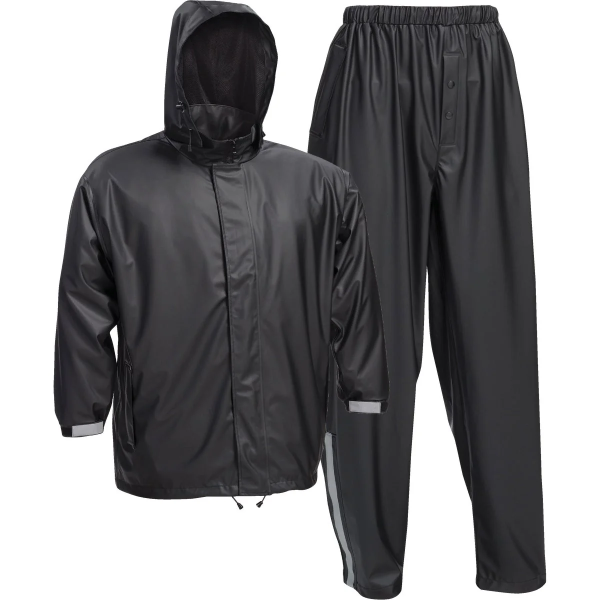 Proven West Chester Medium 3-Piece Black Polyester Rain Suit Green