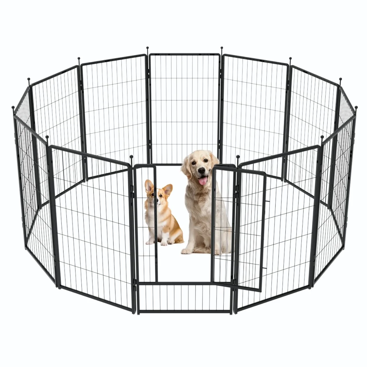 Minimalist PETREEK 42-Inch Dog Playpen – Heavy-Duty 12-Panel Indoor Outdoor Metal Fence Genuine