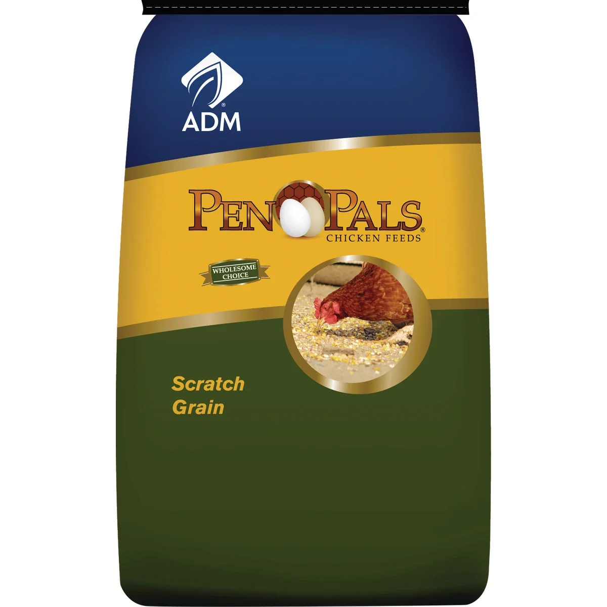 Relaxed ADM Pen Pals 50 Lb. Scratch Grain Chicken Feed Selected